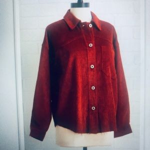 Women’s red shacket (shirt/jacket)